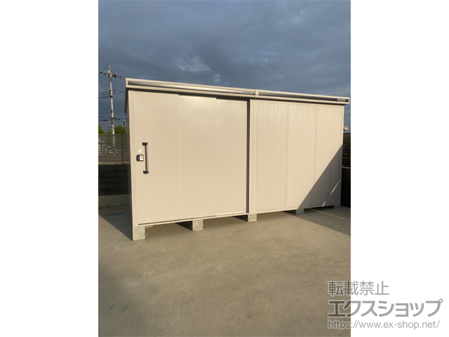 茨城県古河市のの物置・屋外倉庫 エルモ 一般型 4430×2920×2356 左扉タイプ LMD-4429HL-CB 施工例