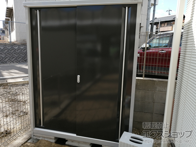 愛知県豊田市のの物置・屋外倉庫 シンプリー 一般型 1520×755×1903 MJX-157E-P-EB 施工例