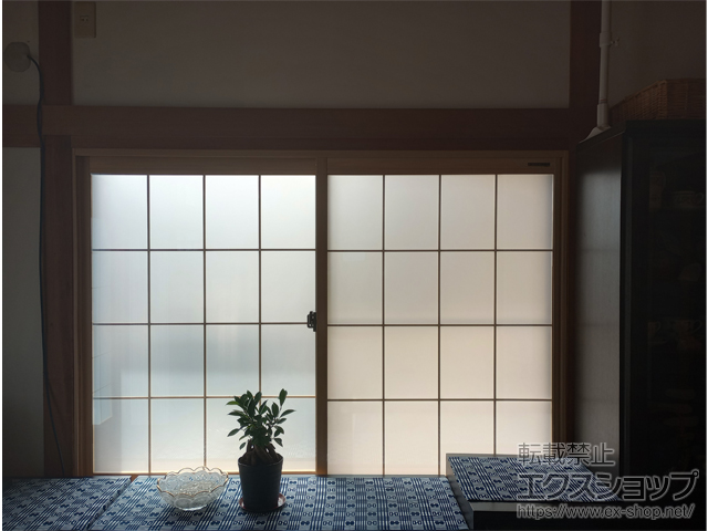 福岡県糟屋郡粕屋町のの二重窓（内窓） 【04／和室】プラマードU 引違い窓 2枚建 施工例