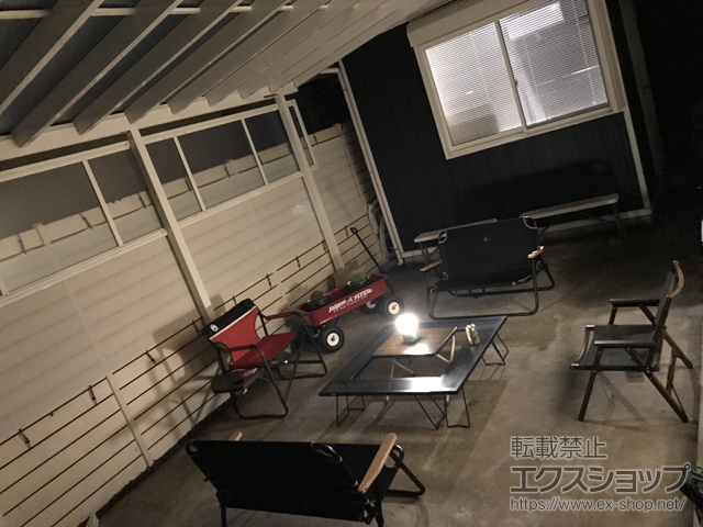 千葉県船橋市ののテラス屋根 ソラリア F型 ビッグサイズ 単体 積雪〜20cm対応 施工例