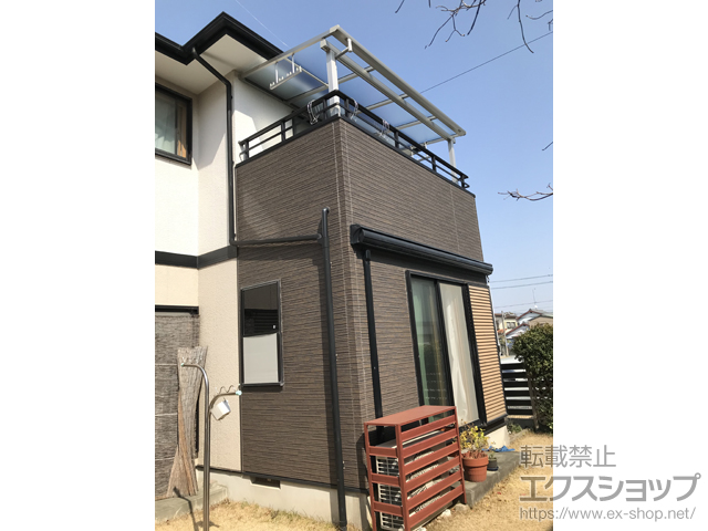 静岡県浜松市ののバルコニー・ベランダ屋根 ソラリア F型 屋根タイプ 単体 積雪〜20cm対応 施工例