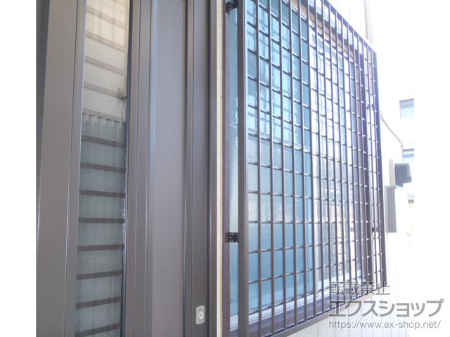 千葉県香取市のの面格子・窓格子 アルミ面格子 井桁格子 施工例
