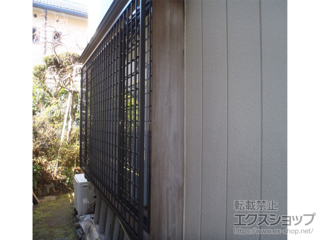 千葉県香取市のの面格子・窓格子 アルミ面格子 井桁格子 施工例