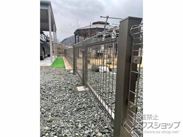 山梨県南巨摩郡身延町ののフェンス・柵 ユメッシュHR型 フリー支柱タイプ 施工例