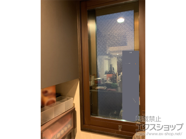東京都中央区のの二重窓（内窓） インプラス 開き窓 外観左吊元 施工例