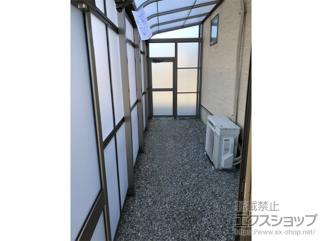 静岡県浜松市ののストックヤード スピーネストックヤードR型 パネルタイプ ヤード仕様 積雪〜20cm対応 施工例