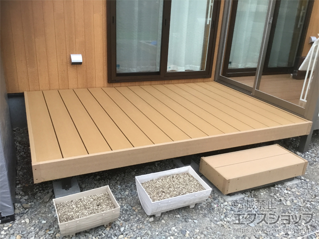 長野県長野市ののウッドデッキ 樹ら楽ステージ 施工例