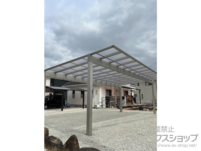 兵庫県赤穂郡上郡町ののカーポート エフルージュ トリプル FIRST 積雪〜20cm対応 施工例