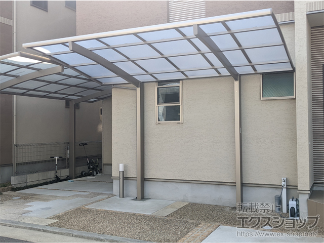 大阪府枚方市ののカーポート ネスカR (ラウンドスタイル) 積雪〜20cm対応 施工例