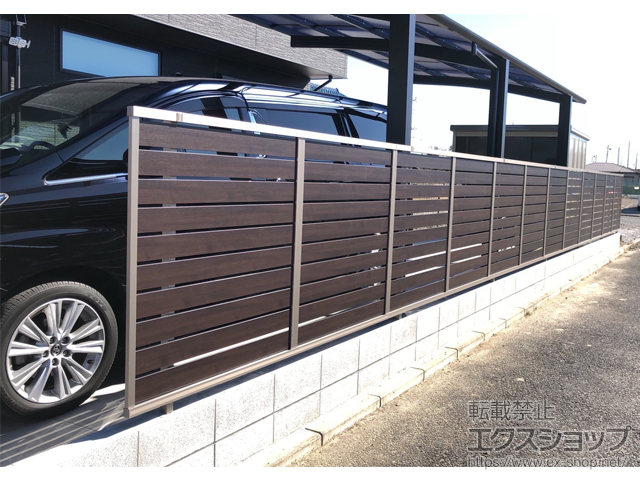 千葉県我孫子市ののフェンス・柵 モクハイフェンス　フリーポールタイプ 施工例