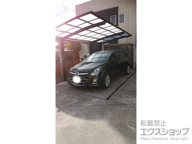 愛知県西尾市ののカーポート ネスカR (ラウンドスタイル) 延長 積雪〜20cm対応 施工例