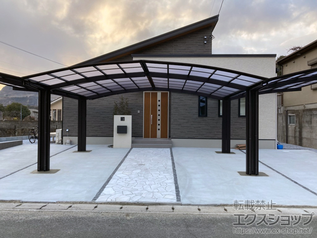 福岡県田川市ののカーポート レイナポートグラン Y合掌　積雪〜20cm対応 施工例