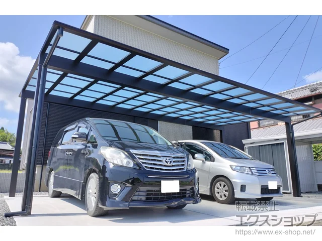 三重県津市のYKKAPのカーポート エフルージュ トリプル FIRST 積雪～20cm対応 施工例