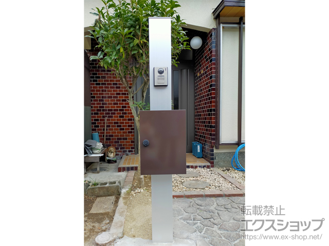大阪府寝屋川市のの機能門柱・ポスト シンプレオポストユニット1型 施工例