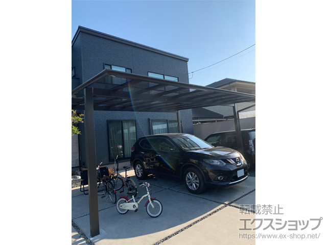 岡山県倉敷市ののカーポート ソリッドポート ワイド 積雪〜20cm対応 施工例