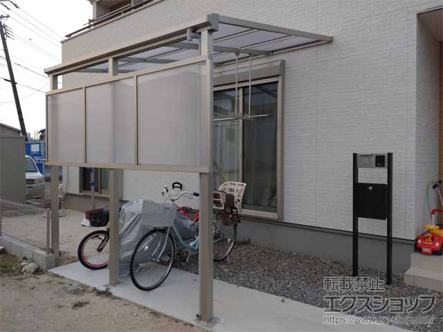 愛知県西尾市ののテラス屋根 ソラリア F型 テラスタイプ 単体 積雪〜20cm対応 施工例
