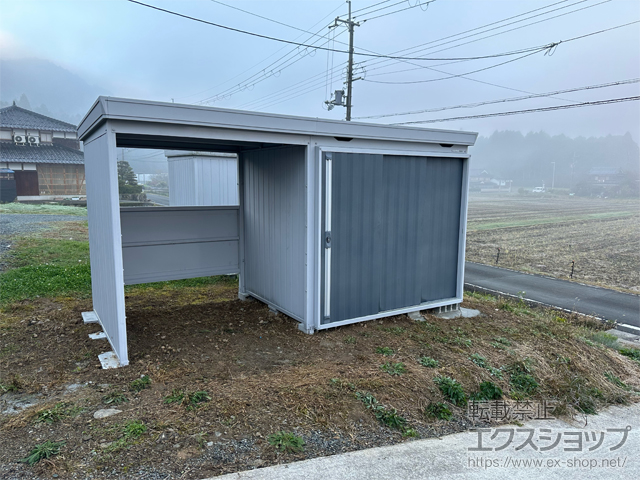 兵庫県丹波市のの物置・屋外倉庫 FORTAウィズ一般型 4000×1790×2085　右扉タイプ FW-18K+2218S-CG 施工例