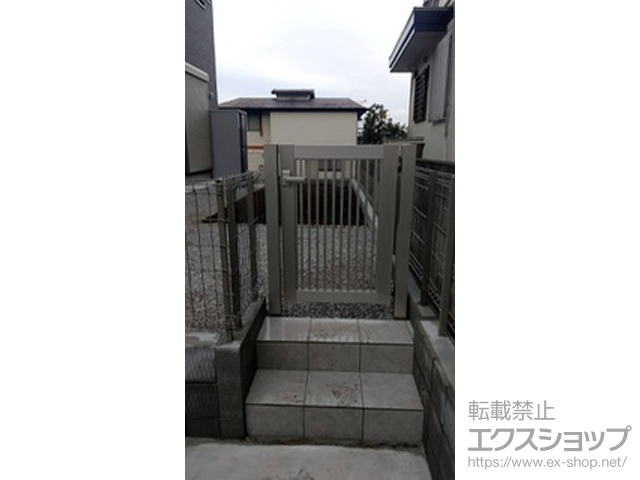 神奈川県横浜市のの門扉 プレシオス門扉 縦格子 片開き 施工例