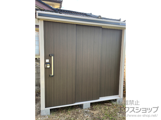 長野県伊那市のの物置・屋外倉庫 エルモ 一般型 2220×1170×2121（LMD-2211） LMD-2211-DW 施工例