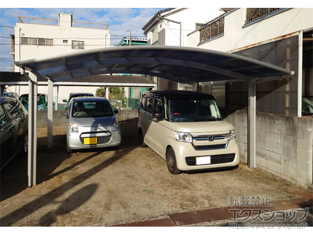 岡山県倉敷市ののカーポート アリュース ツイン　積雪〜20cm対応 施工例