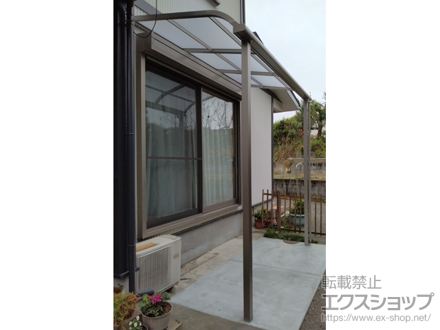 鹿児島県鹿児島市ののテラス屋根 スピーネ R型 テラスタイプ 単体 積雪〜20cm対応 施工例
