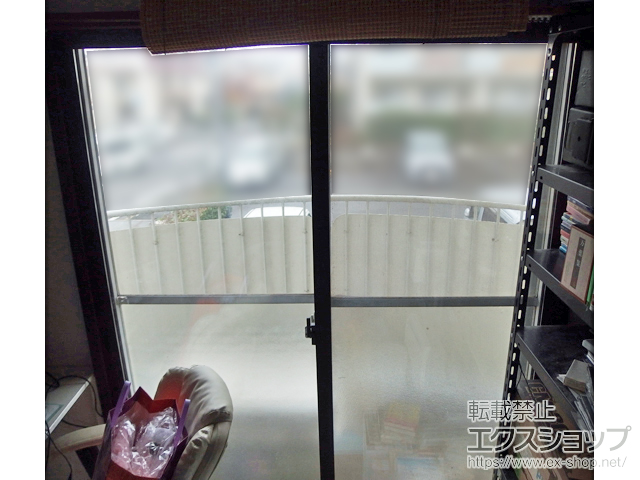 千葉県千葉市のの二重窓（内窓） インプラス 引違い窓 2枚建+ふかし枠（50mm）4方カーテンレール取付仕様 施工例