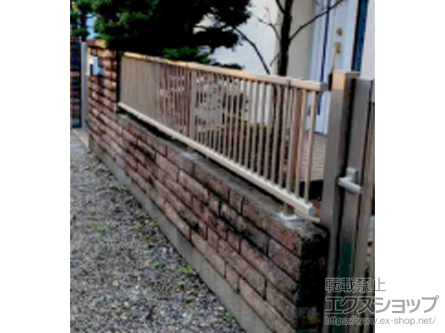 千葉県市川市ののフェンス・柵 シンプレオフェンス10F型 縦格子32本 自由柱施工 施工例