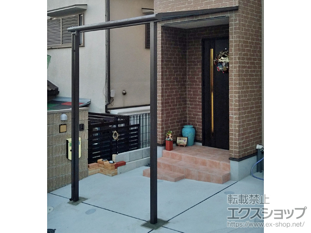 兵庫県川西市ののテラス屋根 スピーネ F型 テラスタイプ 単体 積雪〜20cm対応 施工例