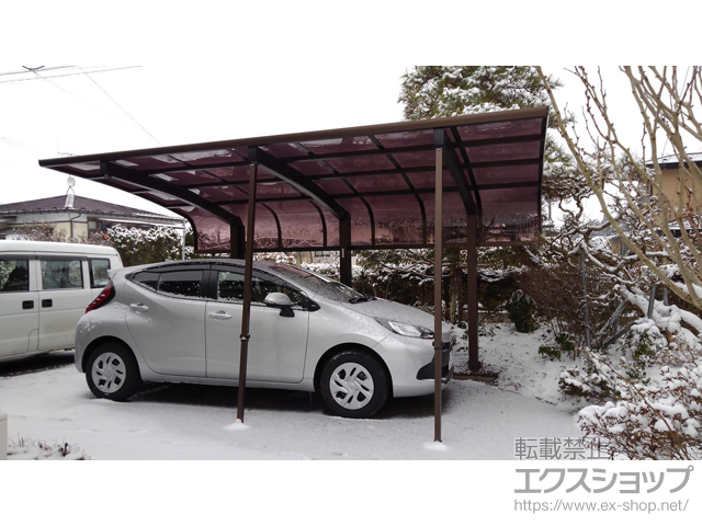 岩手県奥州市ののカーポート レイナキャップポートグラン50　積雪〜50cm対応 施工例