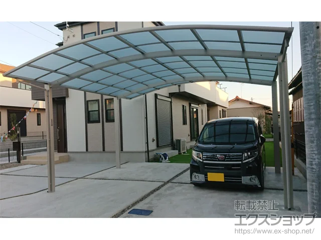 千葉県市原市のYKKAPのカーポート アリュース ツイン　積雪～20cm対応 施工例