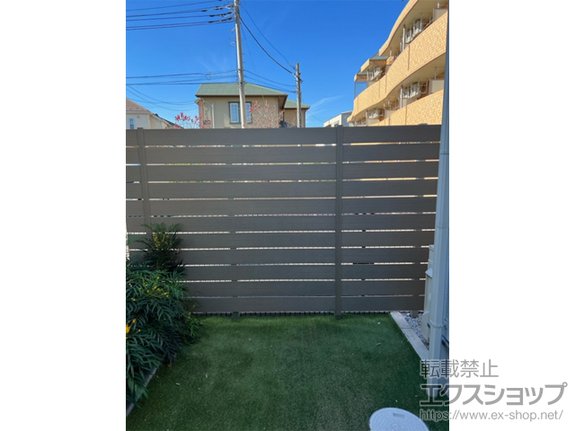 神奈川県大和市ののフェンス・柵 プラドoneフェンス ジョイントあり仕様 板材11段 板隙間10mm 施工例