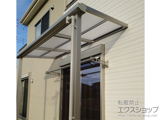茨城県水戸市ののテラス屋根 ソラリア F型 テラスタイプ 単体 積雪〜20cm対応 施工例