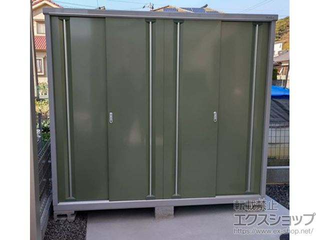 愛媛県松山市のの物置・屋外倉庫 シンプリー 一般型 2160×755×1903（MJX-217EP） MJX-217E-P-JG 施工例