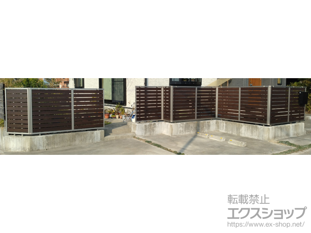徳島県板野郡藍住町ののフェンス・柵 モクハイフェンス フリーポールタイプ 施工例