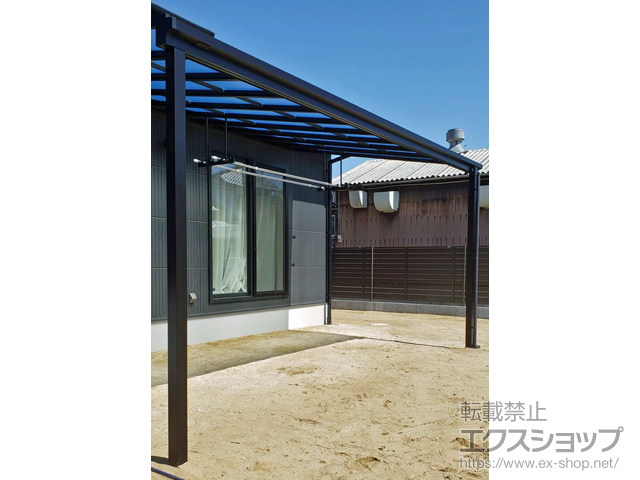 島根県出雲市ののテラス屋根 ソラリア F型 テラスタイプ 単体 積雪〜20cm対応 施工例