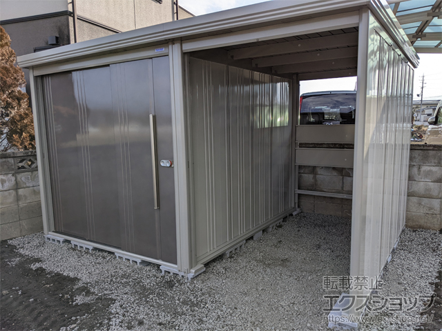 長野県松本市のの物置・屋外倉庫 Mr.ストックマン プラスアルファ 一般型 結露減少型 3715×2622×2110 TP-Z3726-B 施工例