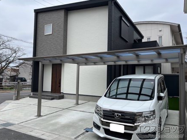 奈良県橿原市ののカーポート ソリッドポート ワイド 積雪〜20cm対応 施工例