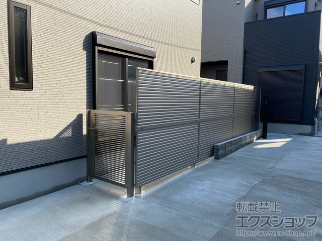 福岡県福岡市のの門扉 開き門扉AB YR2型 片開き　柱使用 施工例