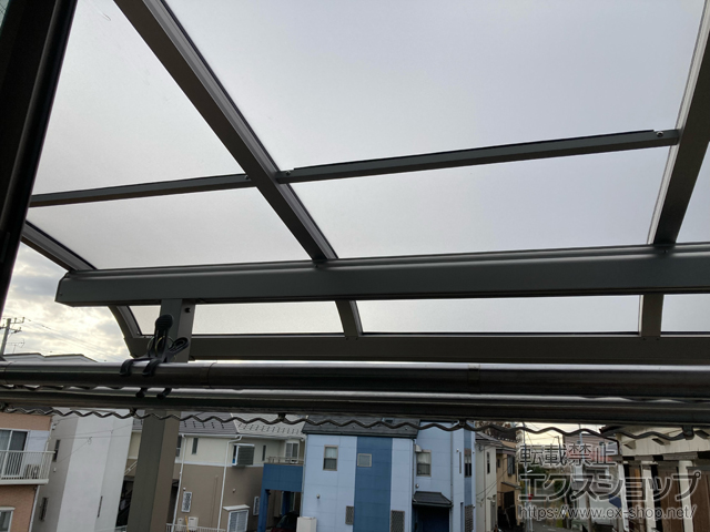 神奈川県相模原市ののバルコニー・ベランダ屋根 プレシオステラスII R型 屋根タイプ 単体 積雪〜20cm対応 施工例