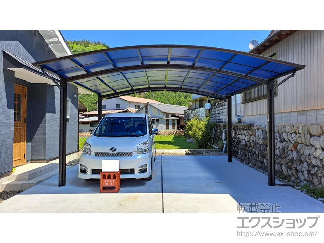 三重県熊野市のYKKAPのカーポート アリュース ツイン　積雪～20cm対応 施工例