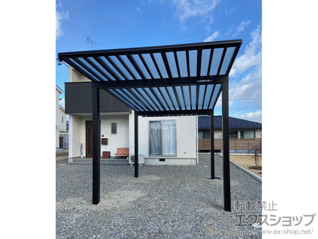 長野県上伊那郡宮田村ののカーポート エフルージュ ワン50 積雪〜50cm対応 施工例