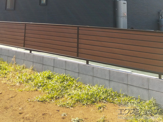 茨城県つくば市ののフェンス・柵 モクアルフェンス 目隠しタイプ・自由柱施工 施工例