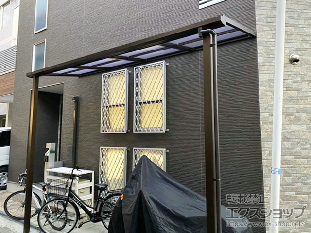 大阪府大阪市ののテラス屋根 ソラリア F型 テラスタイプ 単体 積雪〜20cm対応 施工例