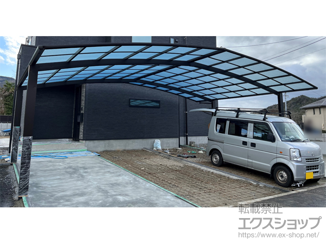 広島県呉市ののカーポート アリュース トリプル　積雪〜20cm対応 施工例