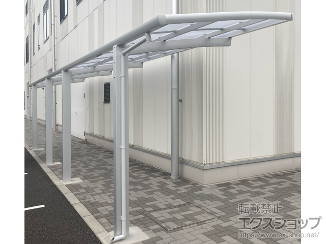 埼玉県さいたま市ののサイクルポート・駐輪場 ネスカRミニ (ラウンドスタイル) 縦連棟 積雪〜20cm対応 施工例