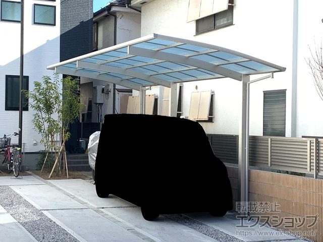 東京都杉並区のYKKAPのカーポート アリュース 延長　積雪～20cm対応 施工例