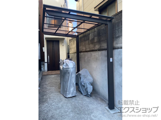 東京都世田谷区ののサイクルポート・駐輪場 フーゴFミニ (フラットスタイル) 積雪〜20cm対応 施工例