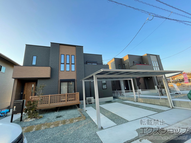 熊本県菊池郡菊陽町ののカーポート ソリッドポート ワイド 積雪〜20cm対応 施工例