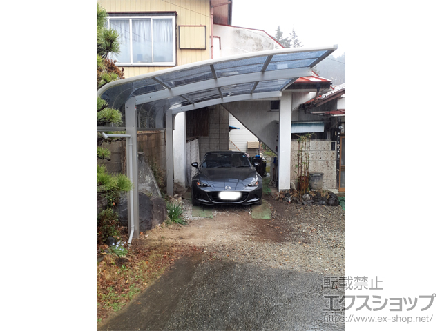 栃木県大田原市ののカーポート アリュース キャップ　積雪〜20cm対応 施工例