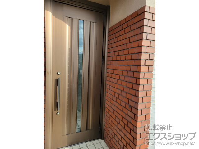 大阪府堺市のの玄関ドア ドアリモ玄関ドア S03型（通風無）アルミ仕様 ランマ無 片開き仕様（右勝手）*手動仕様 施工例
